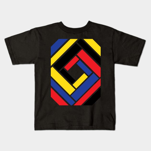 Diamond colorful pattern Kids T-Shirt by Nosa rez